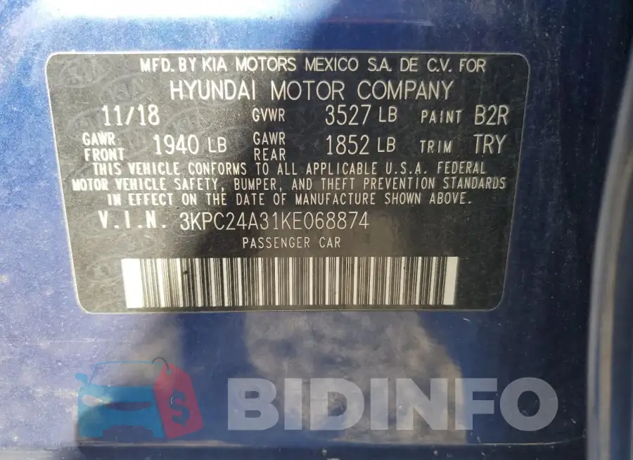 3KPC24A31KE068874 Photo# 12