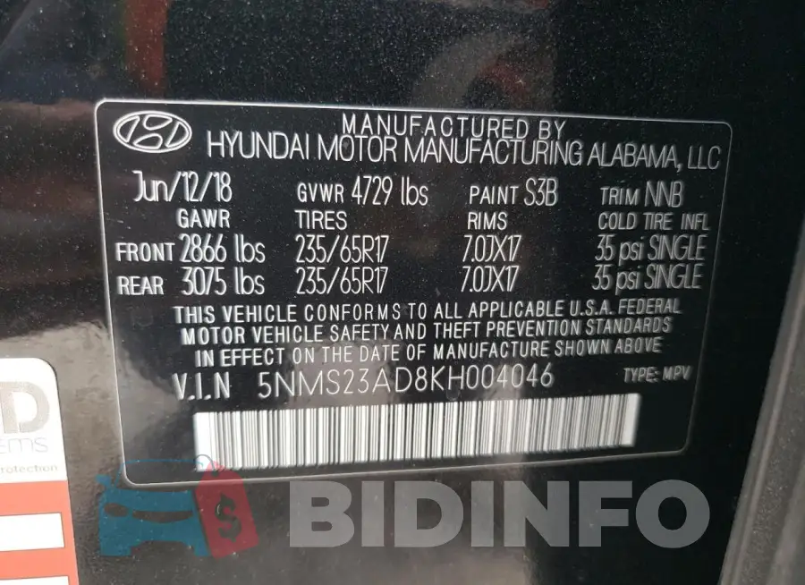 5NMS23AD8KH004046 Photo# 13