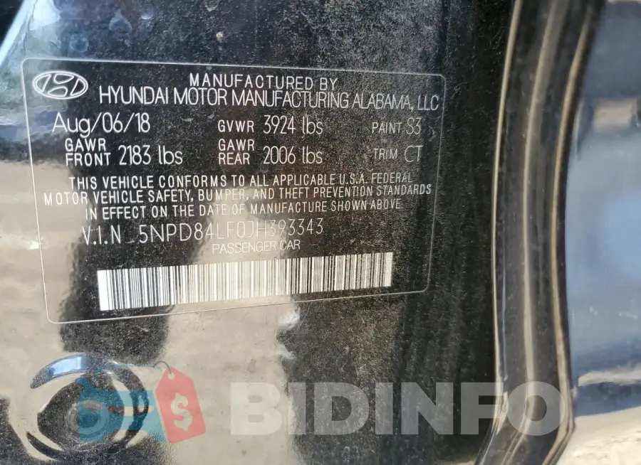 5NPD84LF0JH393343 Photo# 12