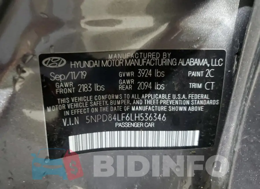 5NPD84LF6LH536346 Photo# 12