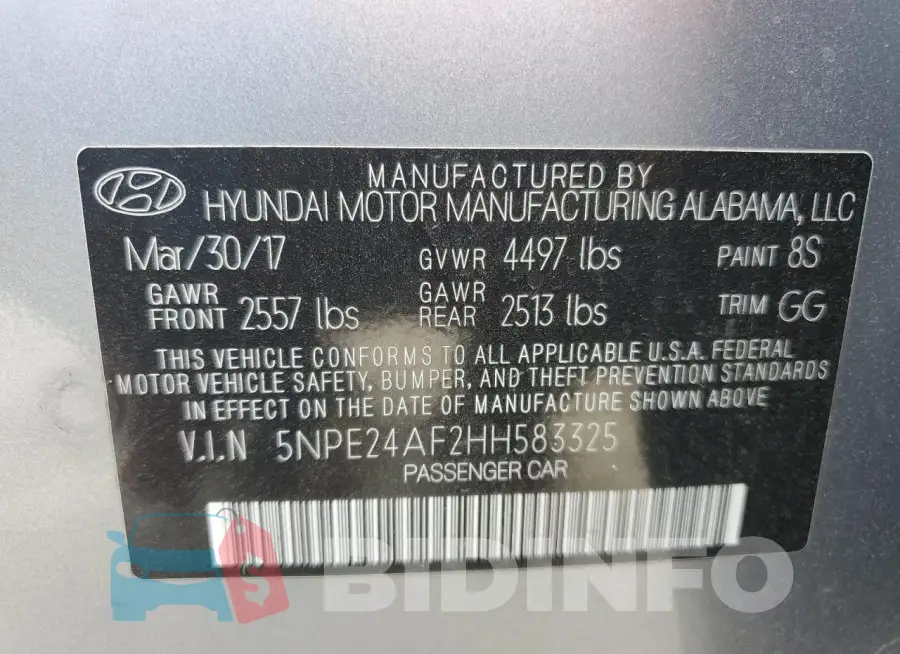 5NPE24AF2HH583325 Photo# 12