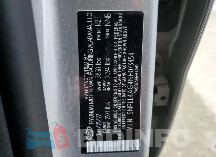 5NPLL4AG4NH073454 Photo# 12