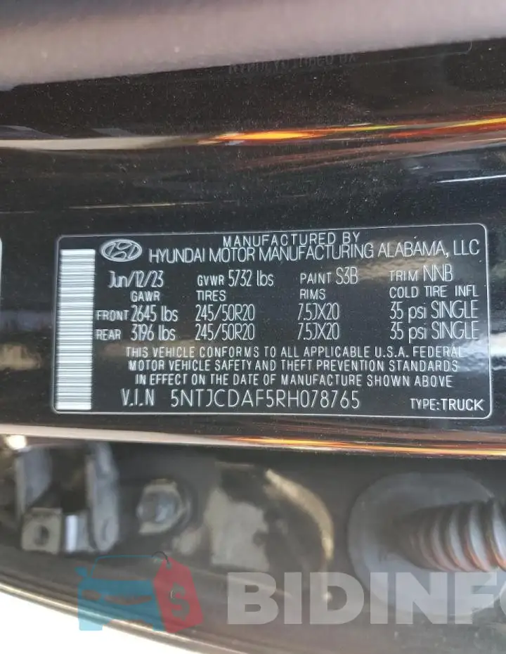 5NTJCDAF5RH078765 Photo# 13