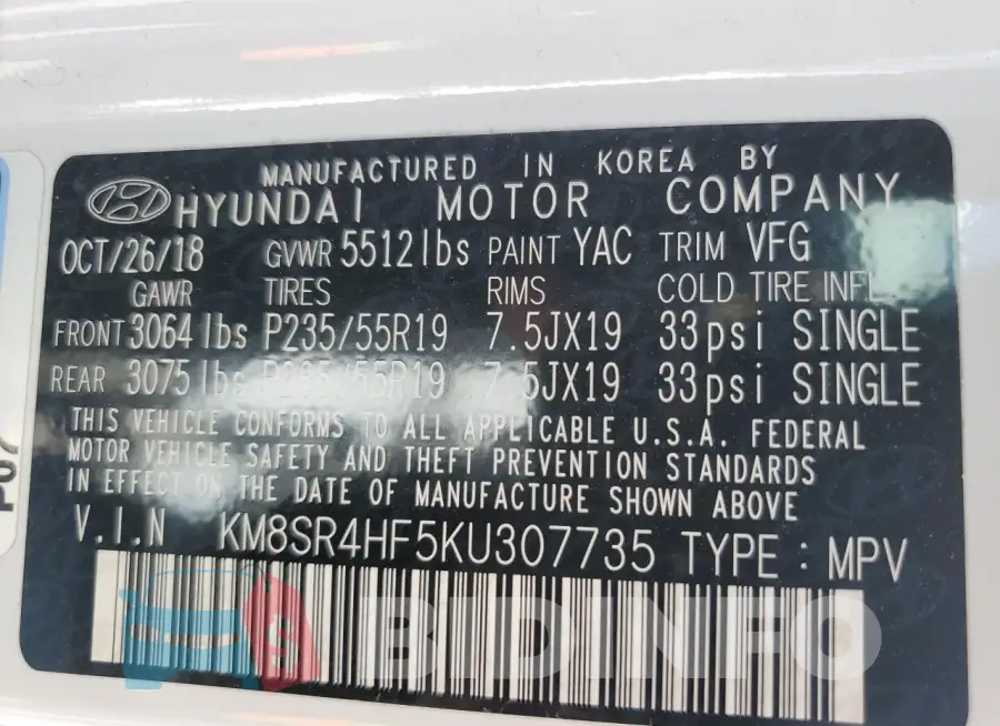 KM8SR4HF5KU307735 Photo# 13