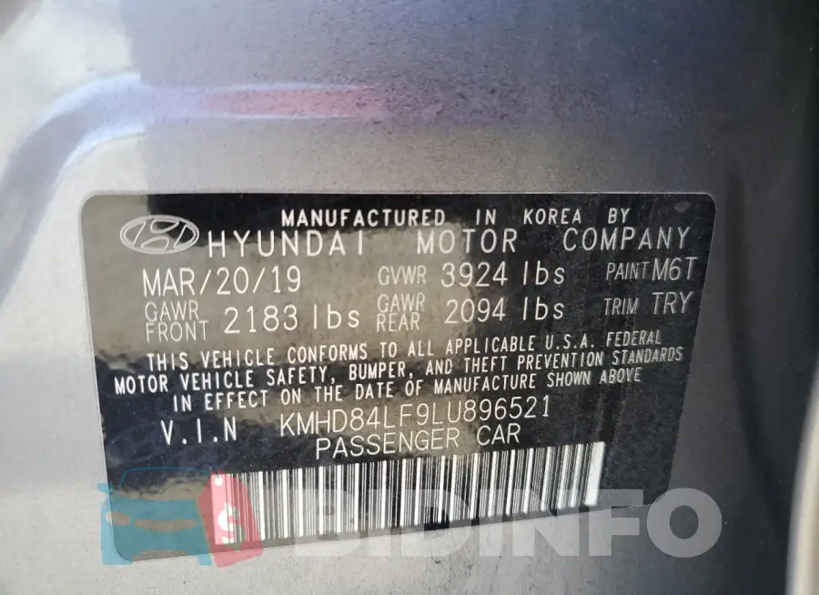 KMHD84LF9LU896521 Photo# 12