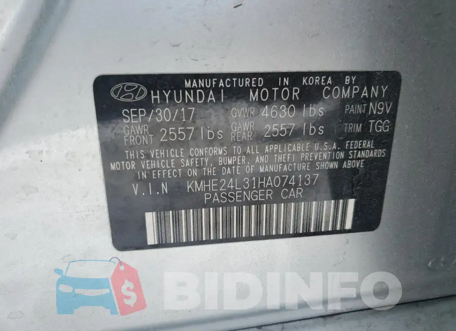 KMHE24L31HA074137 Photo# 12