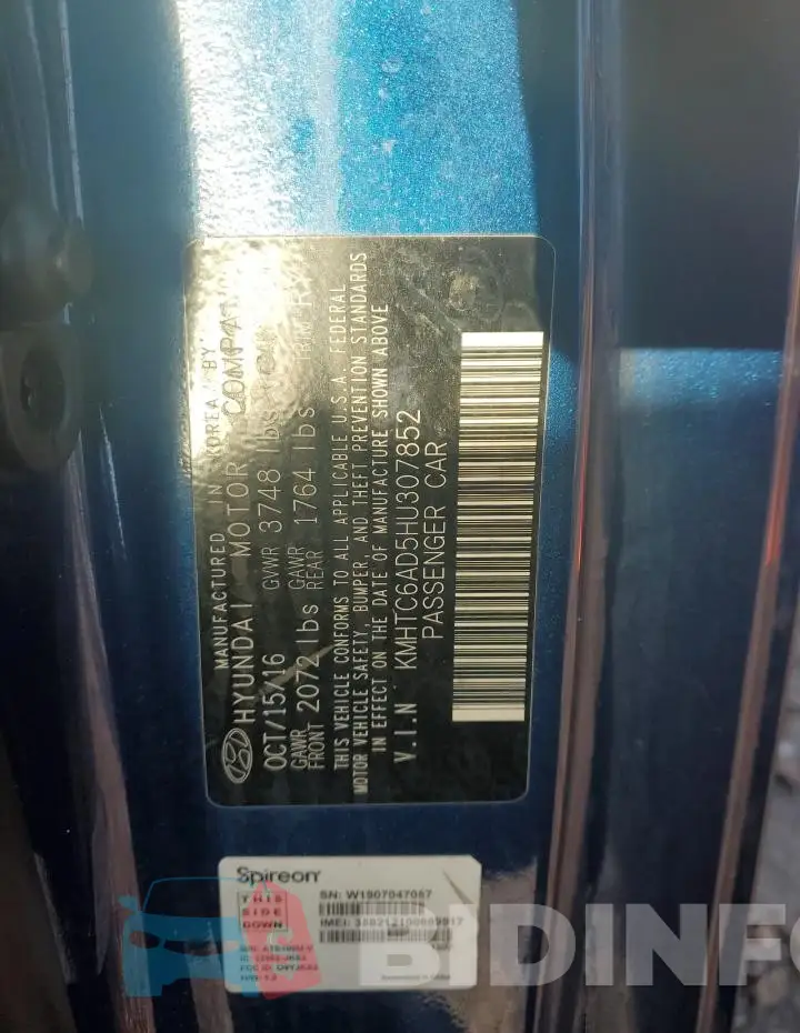 KMHTC6AD5HU307852 Photo# 12