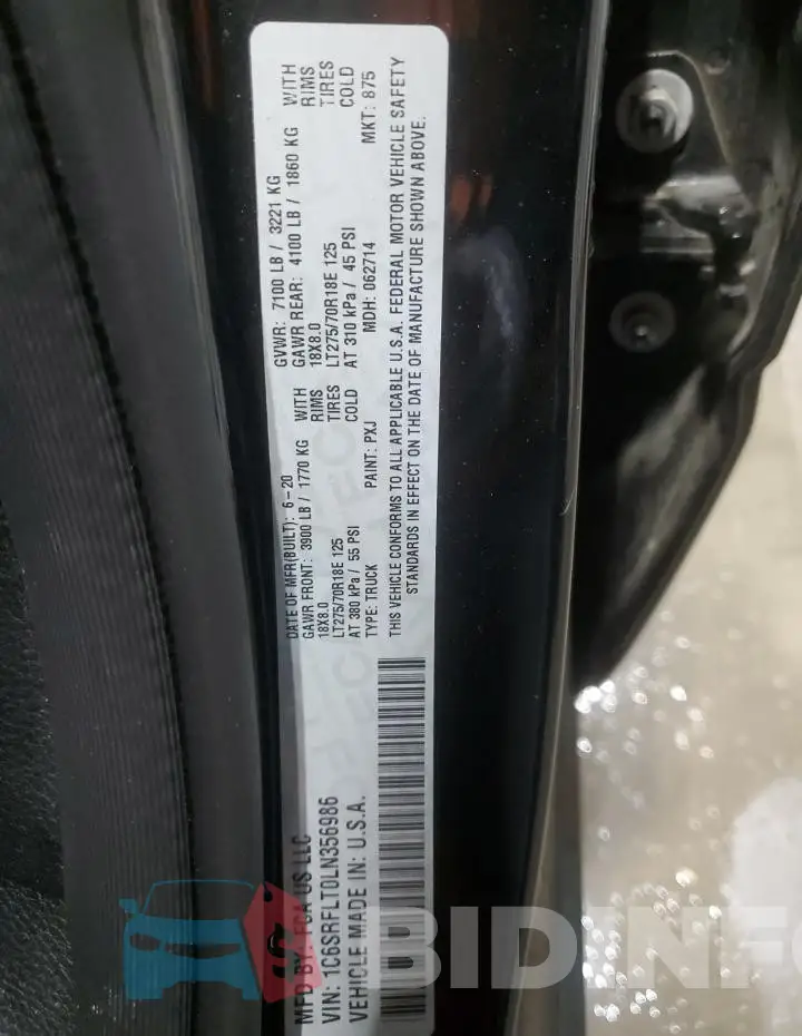 1C6SRFLT0LN356986 Photo# 13