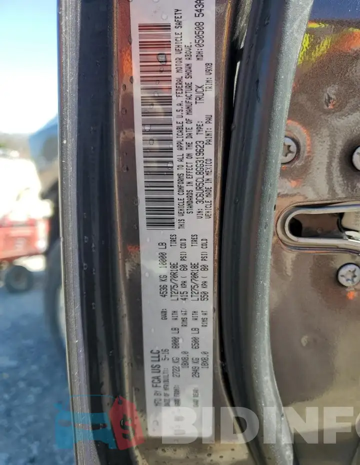 3C6UR5CL8GG319623 Photo# 13