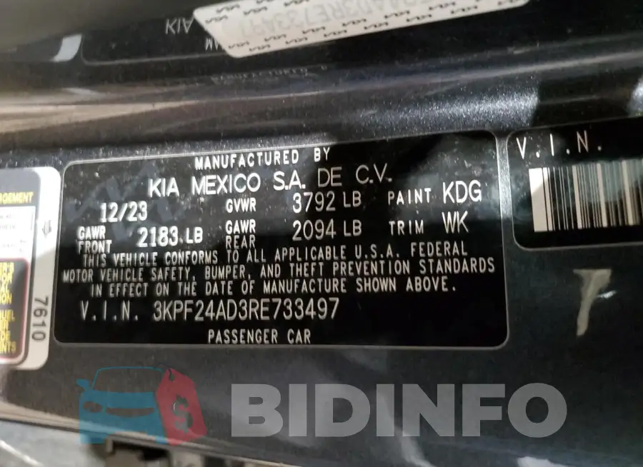 3KPF24AD3RE733497 Photo# 12