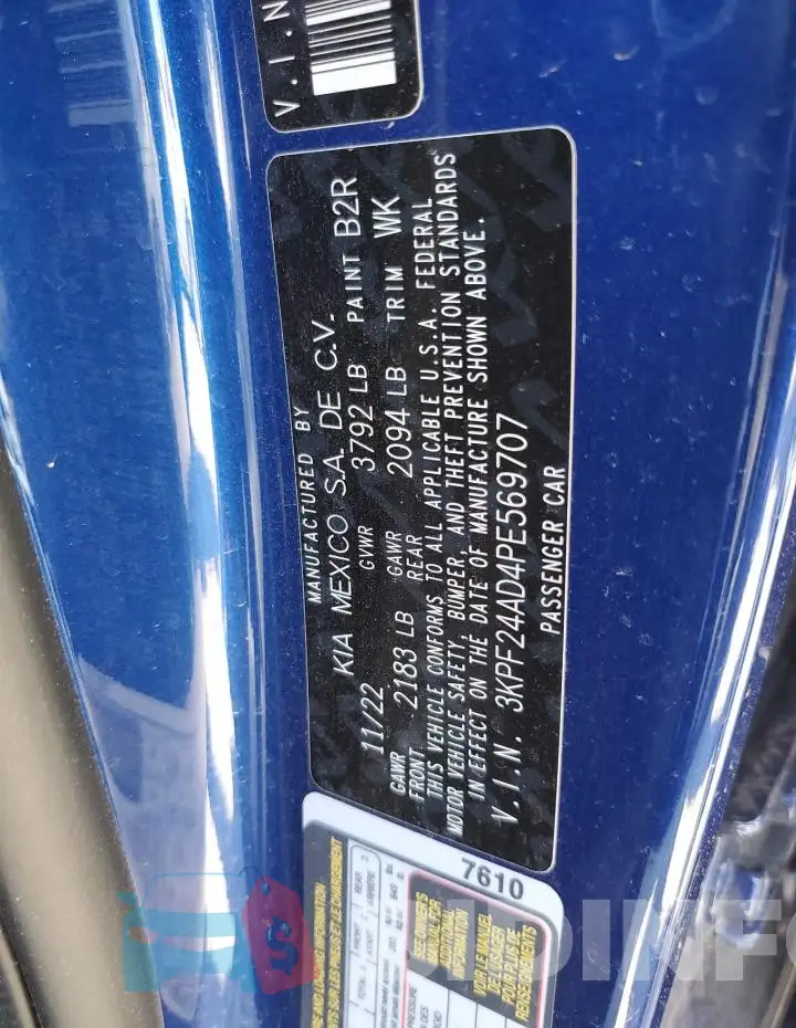 3KPF24AD4PE569707 Photo# 12