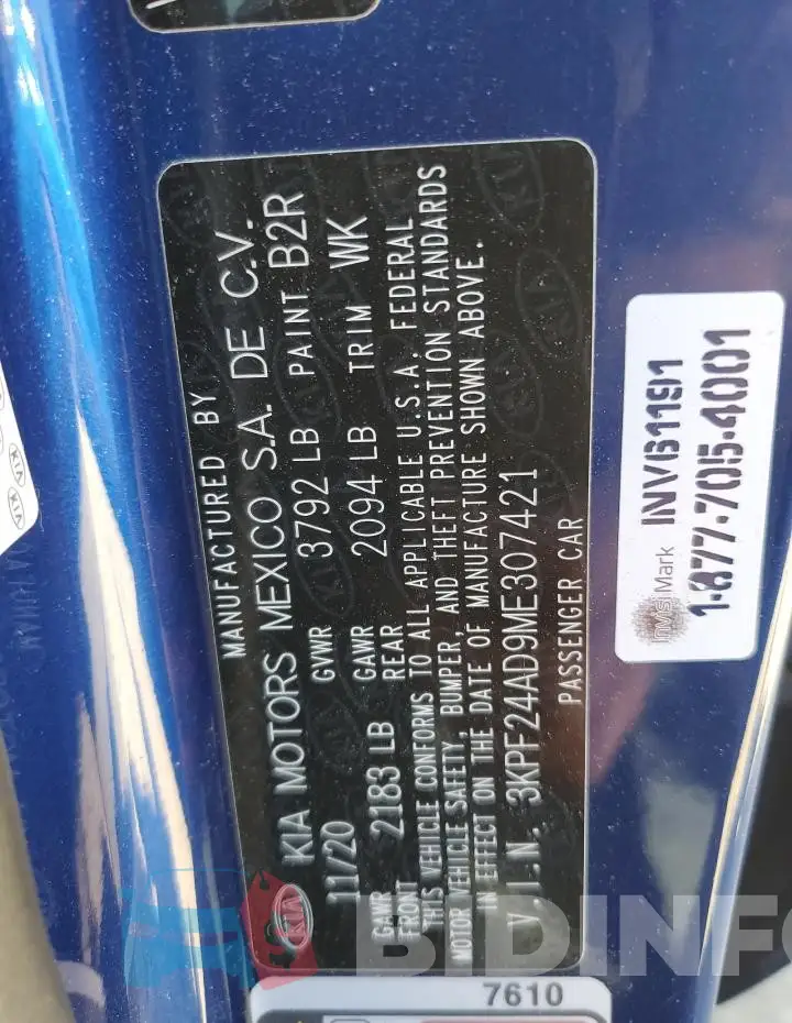 3KPF24AD9ME307421 Photo# 12