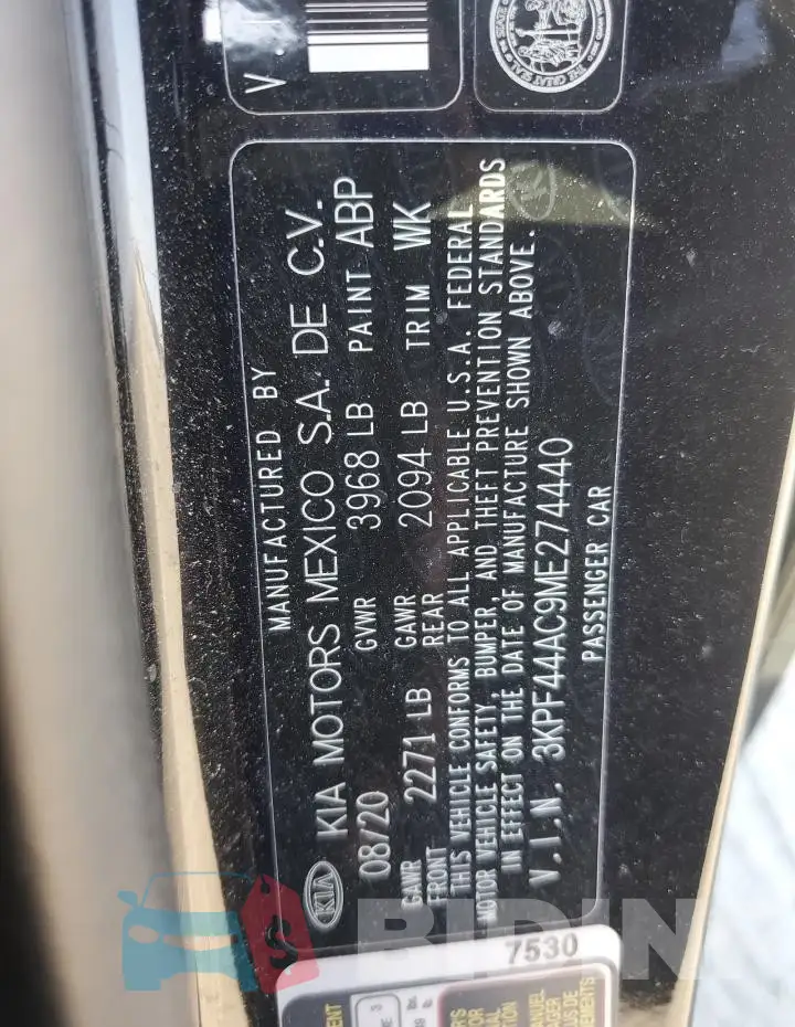 3KPF44AC9ME274440 Photo# 12