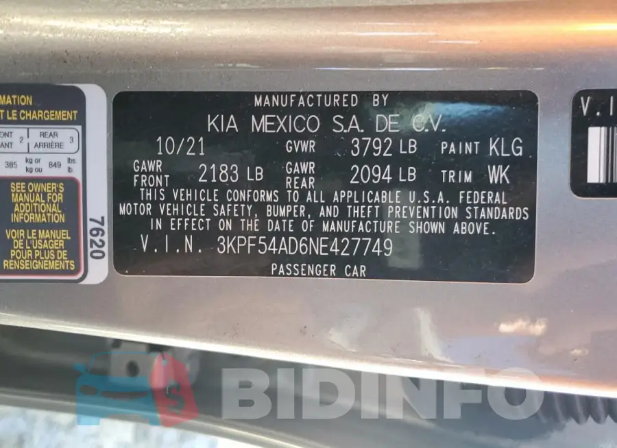 3KPF54AD6NE427749 Photo# 13
