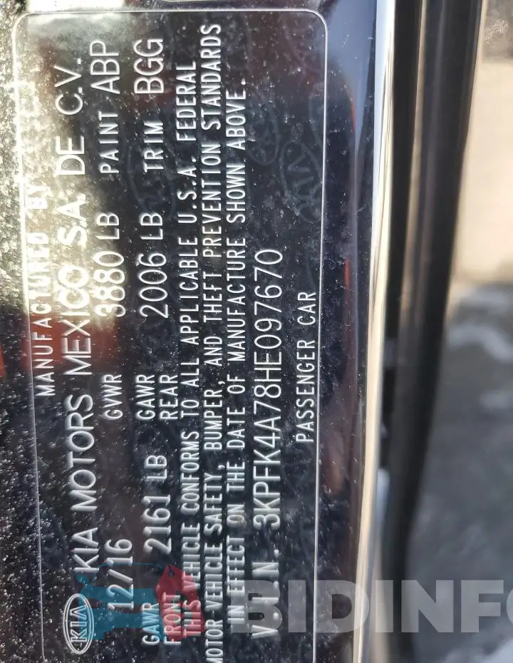 3KPFK4A78HE097670 Photo# 13