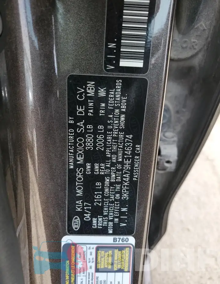 3KPFK4A79HE146374 Photo# 12