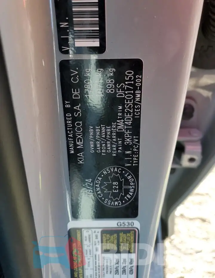 3KPFT4DE2SE017150 Photo# 12