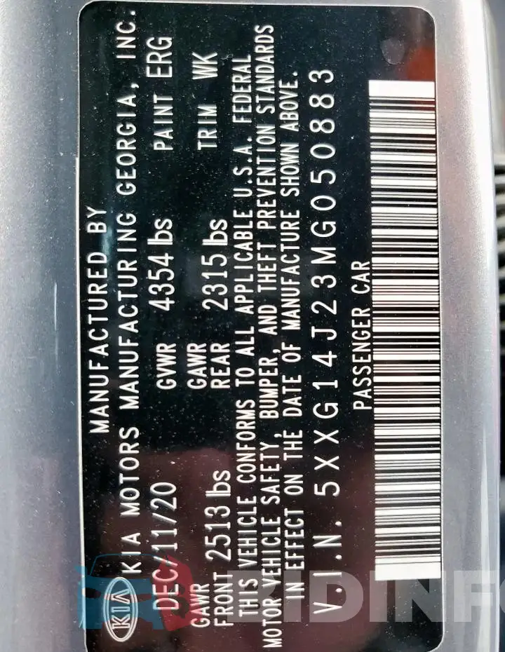 5XXG14J23MG050883 Photo# 13