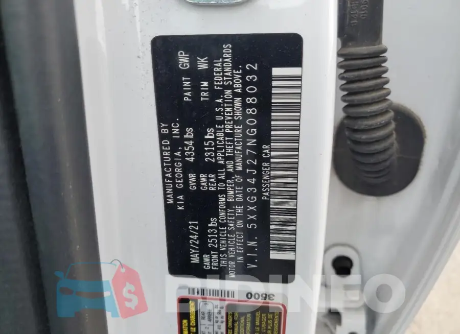 5XXG34J27NG088032 Photo# 12
