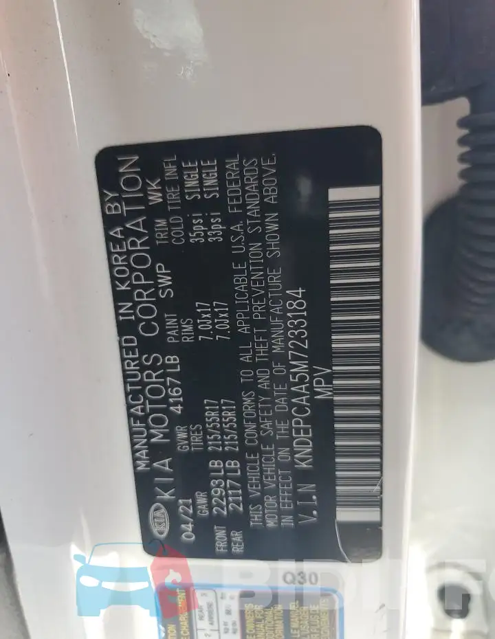KNDEPCAA5M7233184 Photo# 13