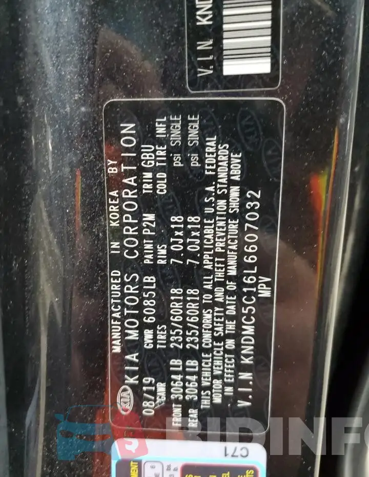 KNDMC5C16L6607032 Photo# 13