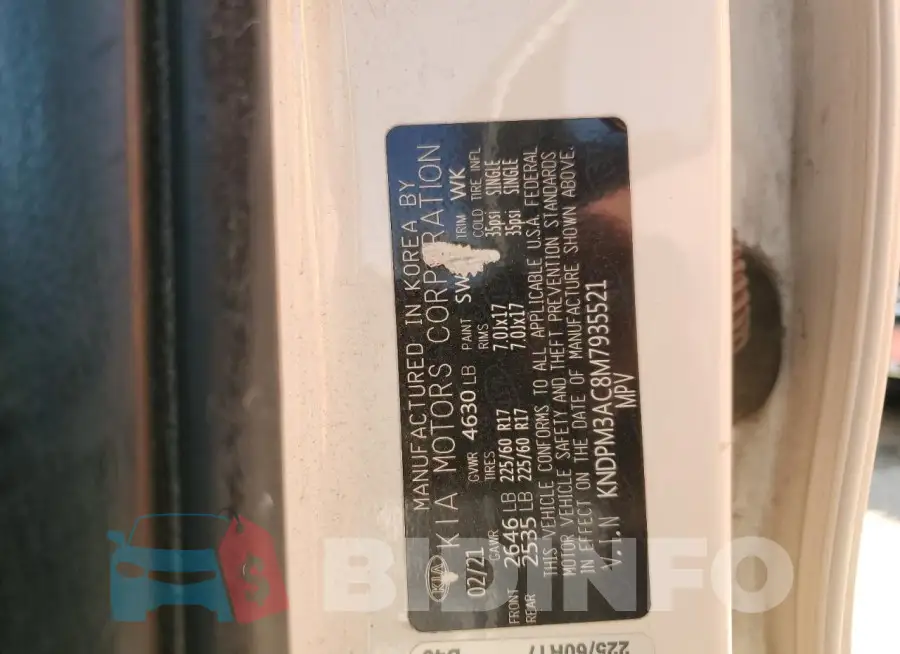 KNDPM3AC8M7935521 Photo# 13