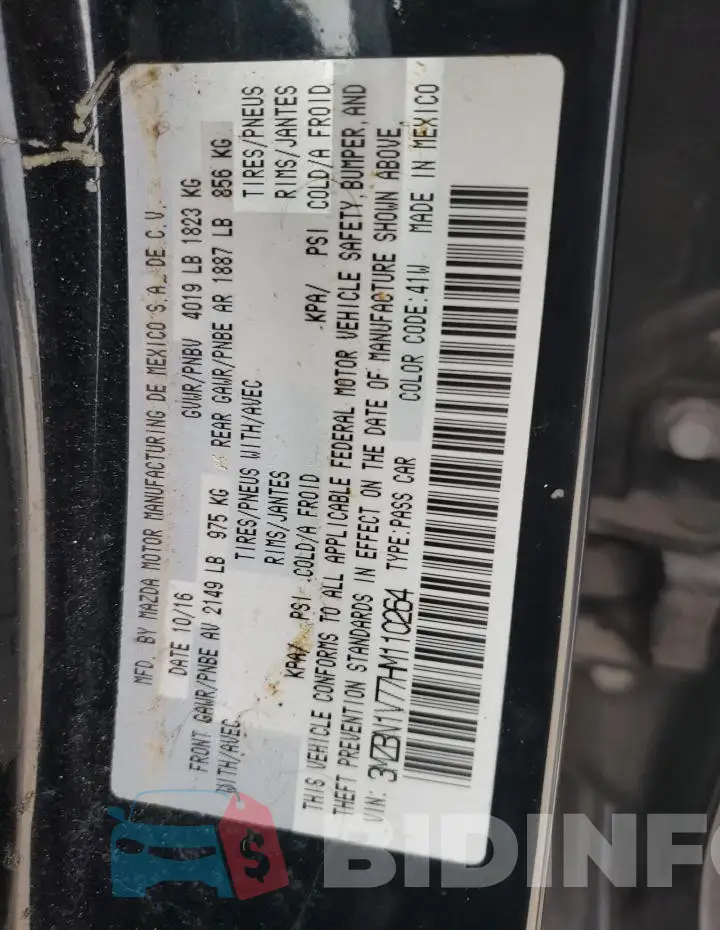 3MZBN1V77HM110264 Photo# 12