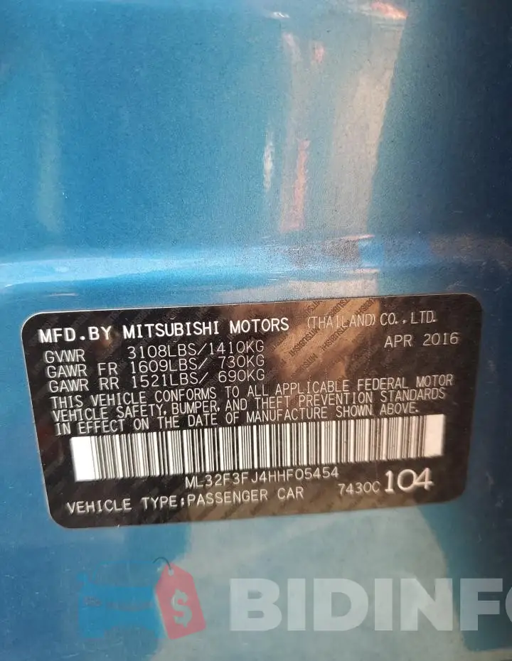 ML32F3FJ4HHF05454 Photo# 12