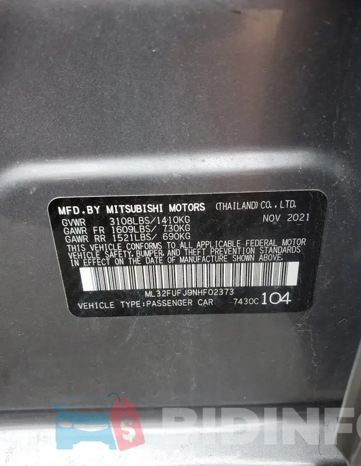 ML32FUFJ9NHF02373 Photo# 12