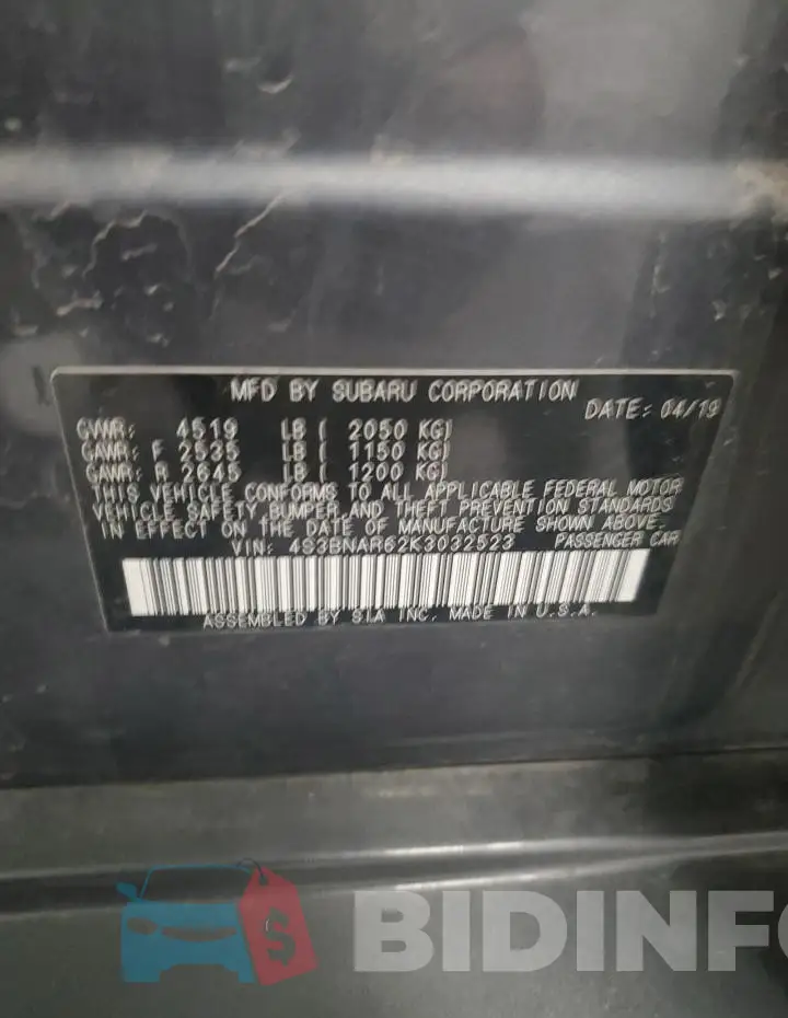4S3BNAR62K3032523 Photo# 13
