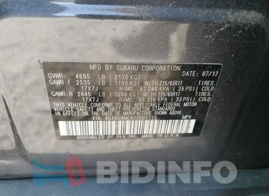 4S4BSAHC9J3202225 Photo# 12