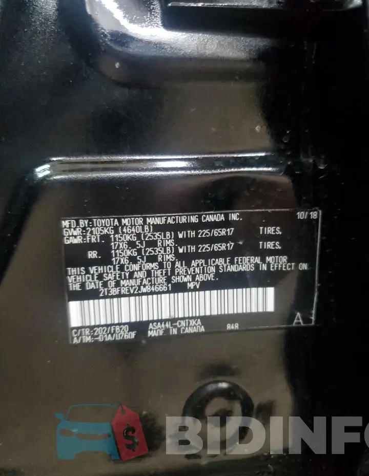 2T3BFREV2JW846661 Photo# 13