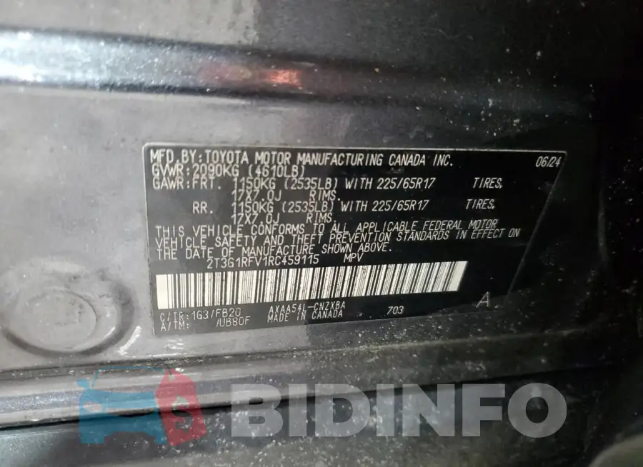 2T3G1RFV1RC459115 Photo# 13