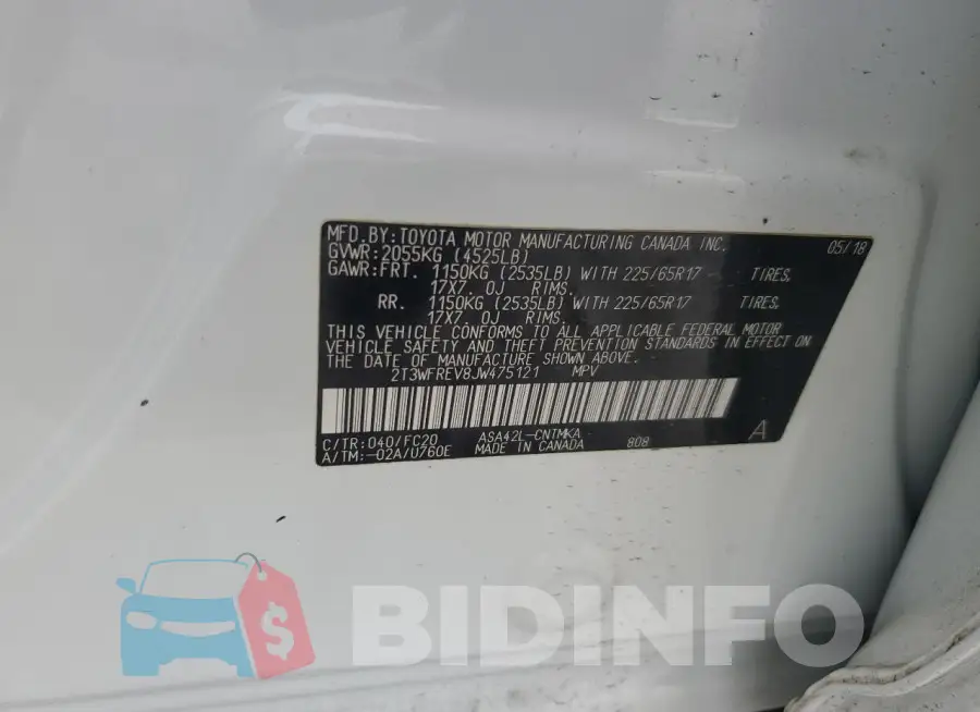 2T3WFREV8JW475121 Photo# 13