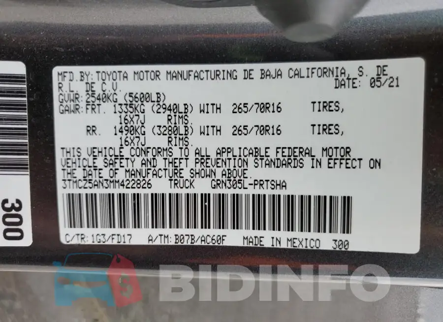 3TMCZ5AN3MM422826 Photo# 13