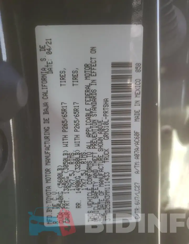 3TMDZ5BN3MM111433 Photo# 12