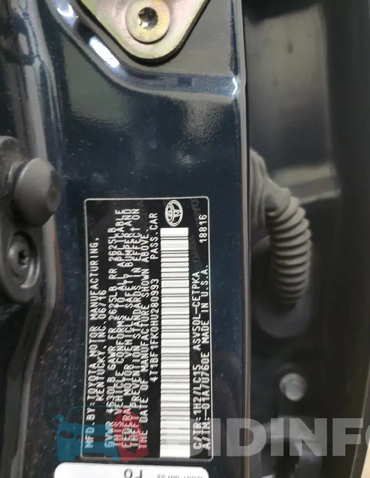 4T1BF1FK0HU280993 Photo# 13