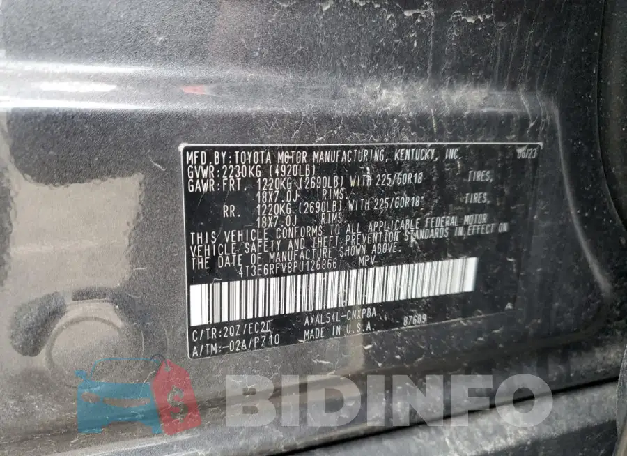 4T3E6RFV8PU126866 Photo# 13