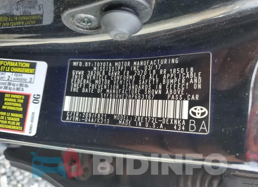 5YFBURHE2HP663167 Photo# 13