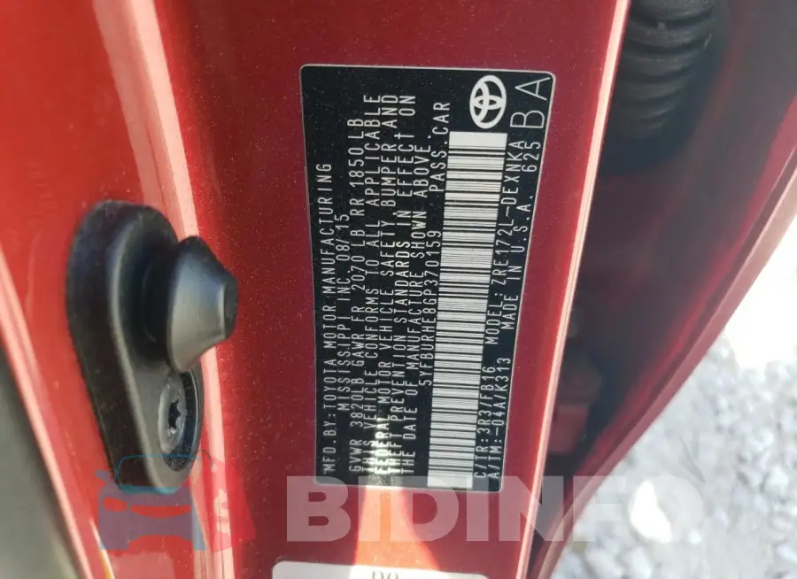 5YFBURHE8GP370159 Photo# 12