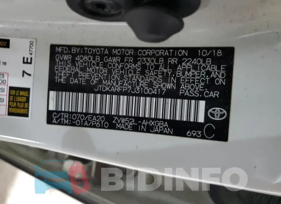 JTDKARFP7J3100417 Photo# 12