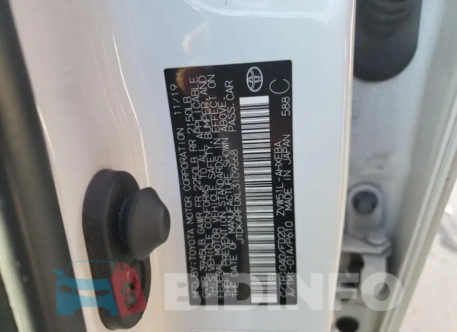JTDKARFUXL3109668 Photo# 12
