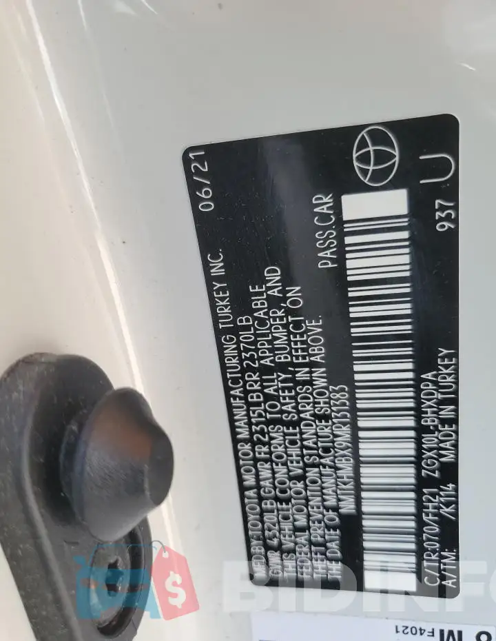 NMTKHMBX9MR131383 Photo# 13
