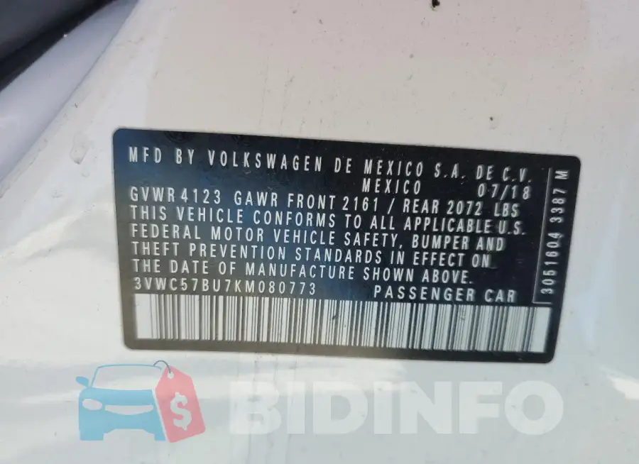 3VWC57BU7KM080773 Photo# 12