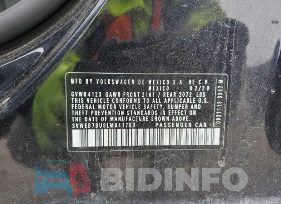 3VWEB7BU8LM041760 Photo# 13