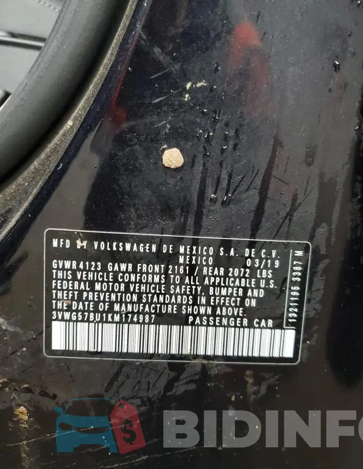 3VWG57BU1KM174987 Photo# 12