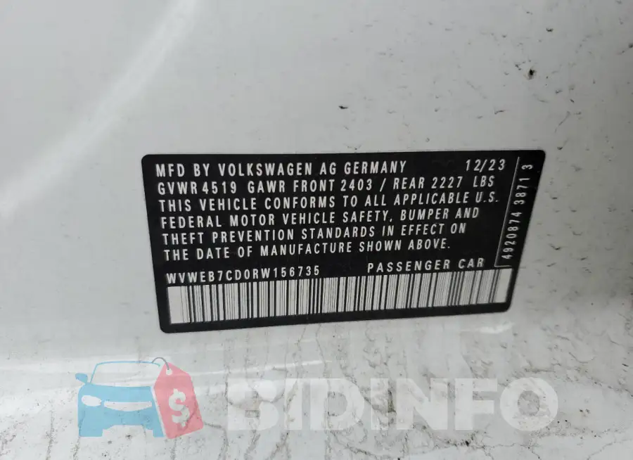 WVWEB7CD0RW156735 Photo# 12