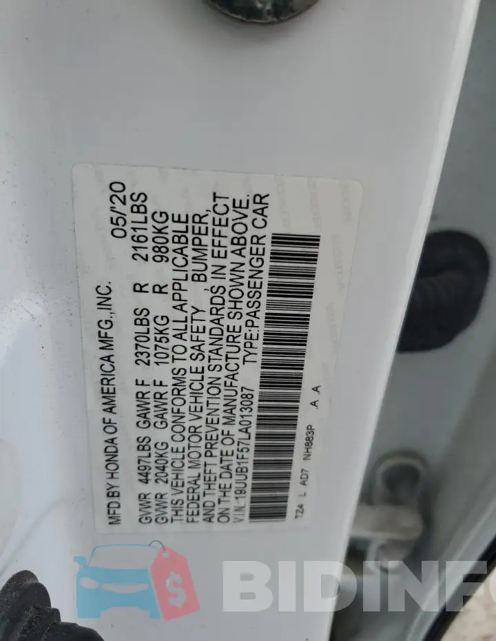 19UUB1F57LA013087 Photo# 13