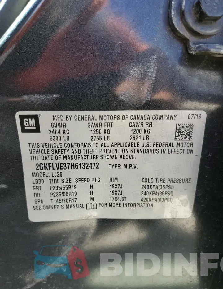 2GKFLVE37H6132472 Photo# 14