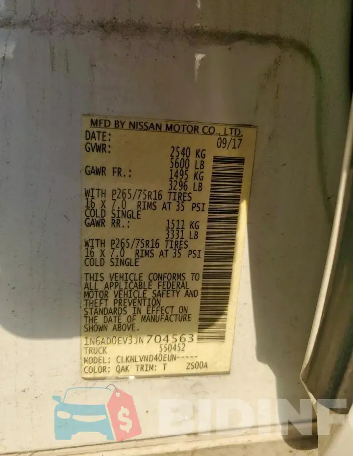 1N6AD0EV3JN704563 Photo# 12